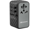 Verbatim UTA-06 Plastic Travel Power Adapter, Black (32121)