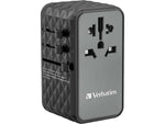 Verbatim UTA-06 Plastic Travel Power Adapter, Black (32121)
