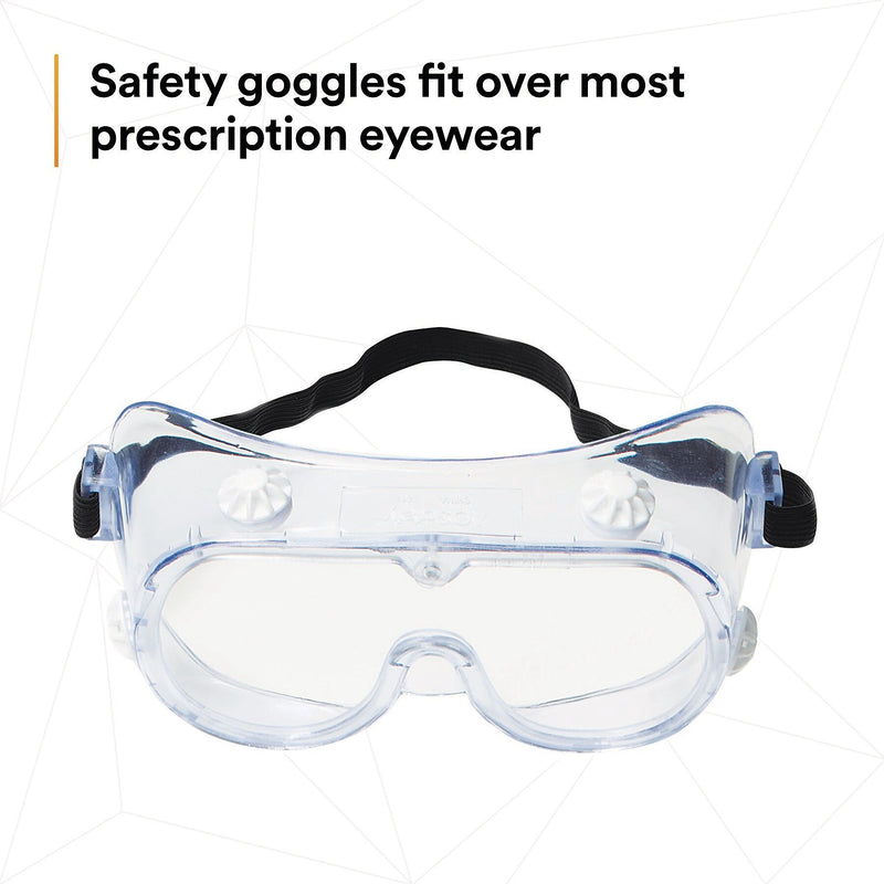 3M Safety Splash Goggle 334, Clear Lens (40660)