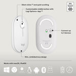 Logitech Pebble 2 Wireless Keyboard and Optical Mouse Combo, Tonal White (920-012198)