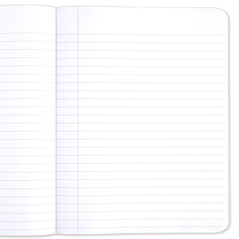 Mead 1-Subject Composition Notebooks, 9.75" x 7.5", Wide Ruled, 100 Sheets, Black (09910)