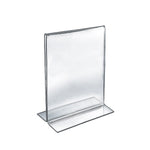 Azar Sign Holder, 8.5" x 11", Vertical, Table Top, Clear, Acrylic, 10/Pack (152714)