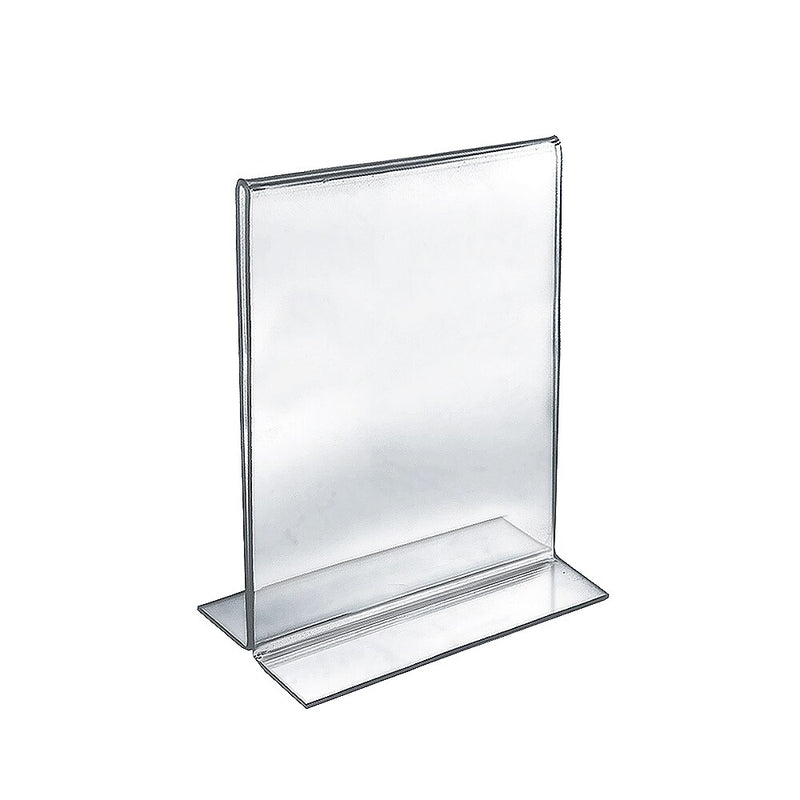 Azar Sign Holder, 8.5" x 11", Vertical, Table Top, Clear, Acrylic, 10/Pack (152714)