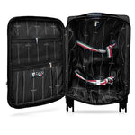 TUCCI 20" Hardside Carry-On Suitcase, 4-Wheeled Spinner, TSA Checkpoint Friendly, Black (T0473-20in-BLK)