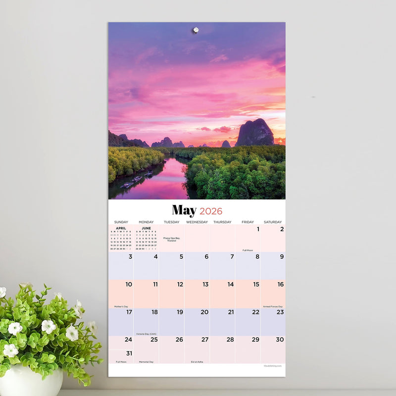 2026 TF Publishing 12" x 17" TF Publishing 7" x 7" Sunsets Mini Calendar 26-2011