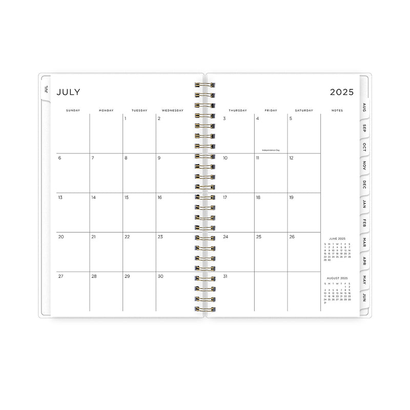 2025-2026 Blue Sky Smoke 5" x 8" Academic Weekly & Monthly Planner, Plastic Cover, Multicolored (133682-A26)