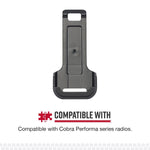 Cobra Swivel Holster & Belt Clip for Cobra Performa LMR 2-Way Handheld Business Radios, Black (0010076-1)