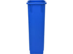Alpine Industries Polypropylene Recycling Bin and Dolly, 23 Gallon, Blue (ALP477-R-BLU-PKD)