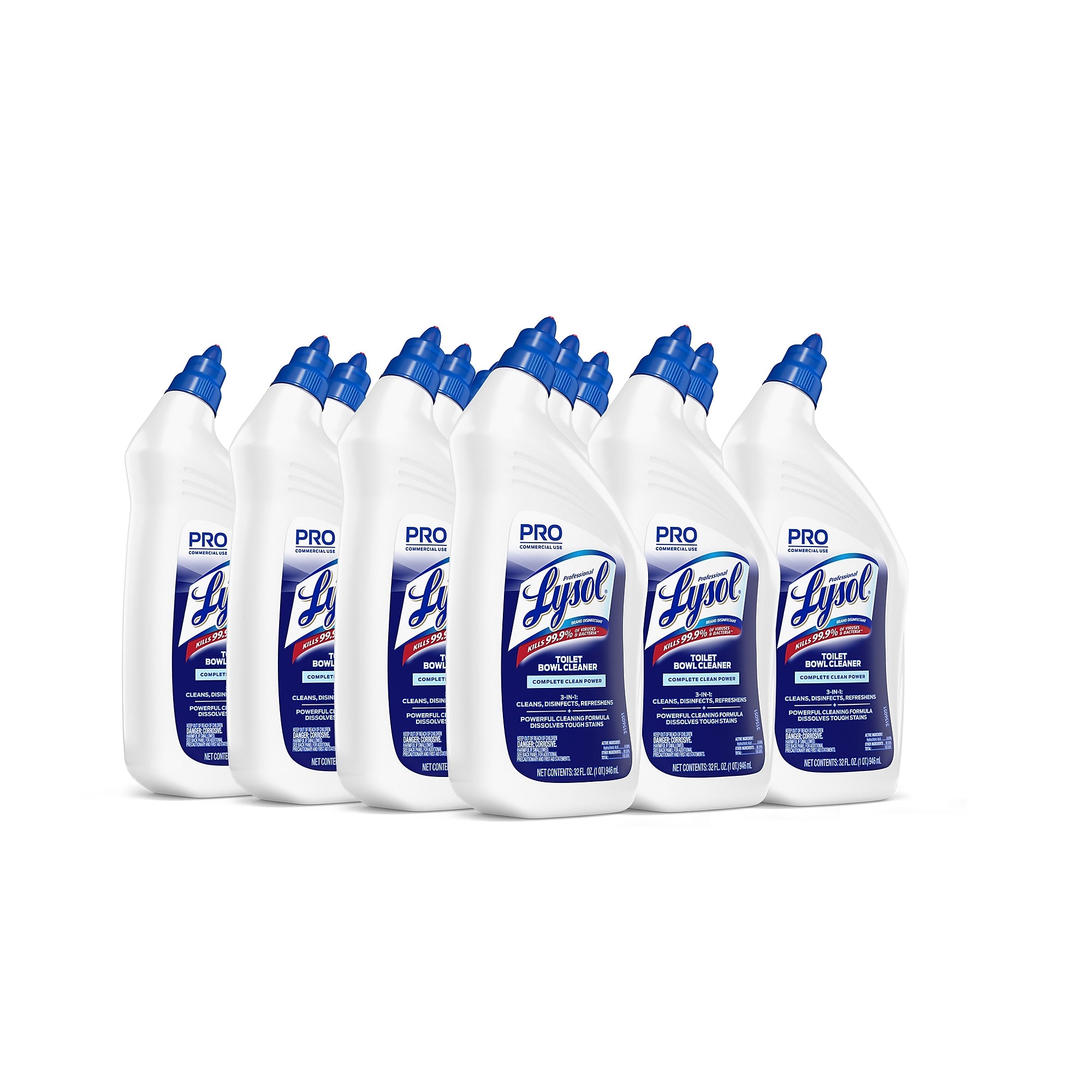 Lysol Professional Disinfectant Toilet Bowl Cleaner, Wintergreen Scent, 32 oz., 12/Carton (3624174278CT)