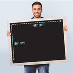 Flipside Wood-Framed Chalkboard, Black, 36" x 48" (34200)