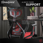 Beautyrest Duo-EX Ergonomic Mesh Swivel Computer Chair, Red (60051-RED)