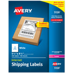 Avery TrueBlock Laser Shipping Labels, 5.5" x 8.5", Matte White, 200 Labels/Box (5126)
