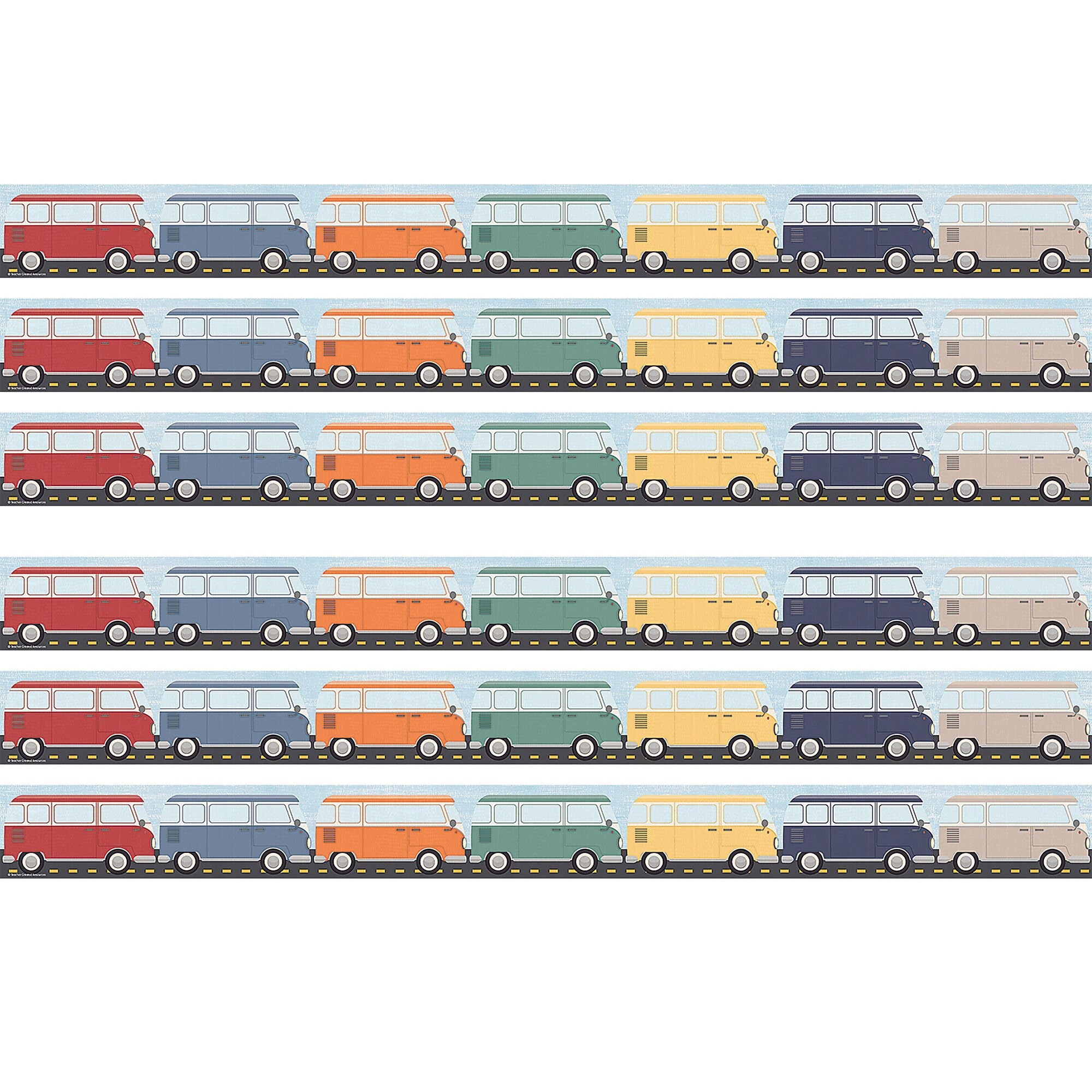 Teacher Created Resources Moving Mountains Straight Border Trim, 3" x 35", 24/Pack, 6 Packs/Bundle (TCR9233-6)
