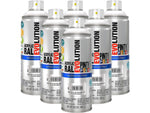 Pintyplus Evolution Water-Based Spray Paint, Traffic White, 10.9 oz., 6/Pack (NOV 885-CS)