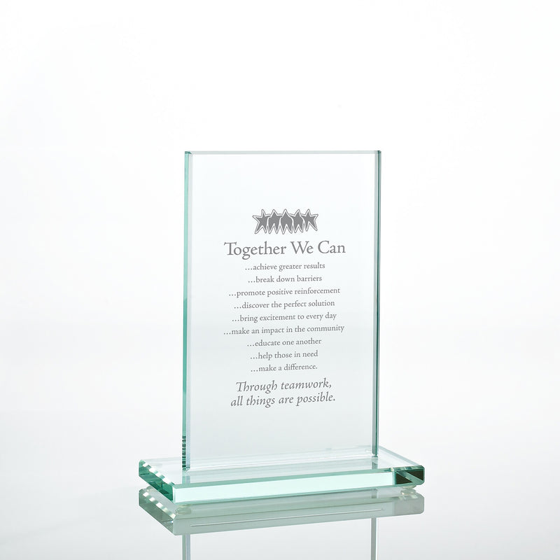 Baudville Jade Character Trophy, 6" x 5", Clear (1375283TWC31)