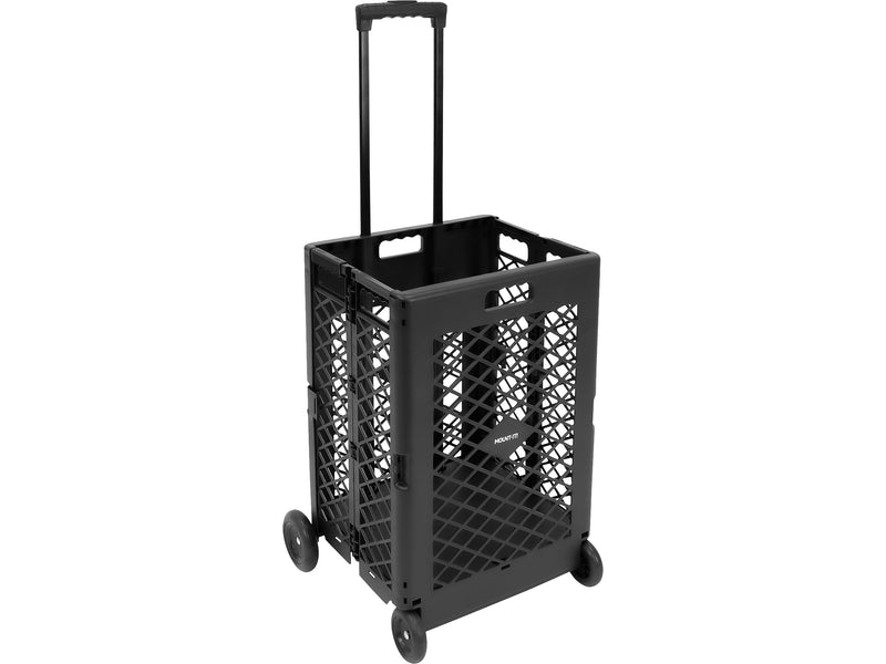Mount-It! Mixed Materials Mobile Utility Cart, Black (MI-906)