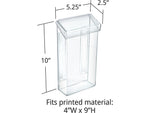 Azar Brochure Holder, 5.25" x 10", Vertical, Desktop/Wall, Clear, Acrylic, 2/Pack (252962)