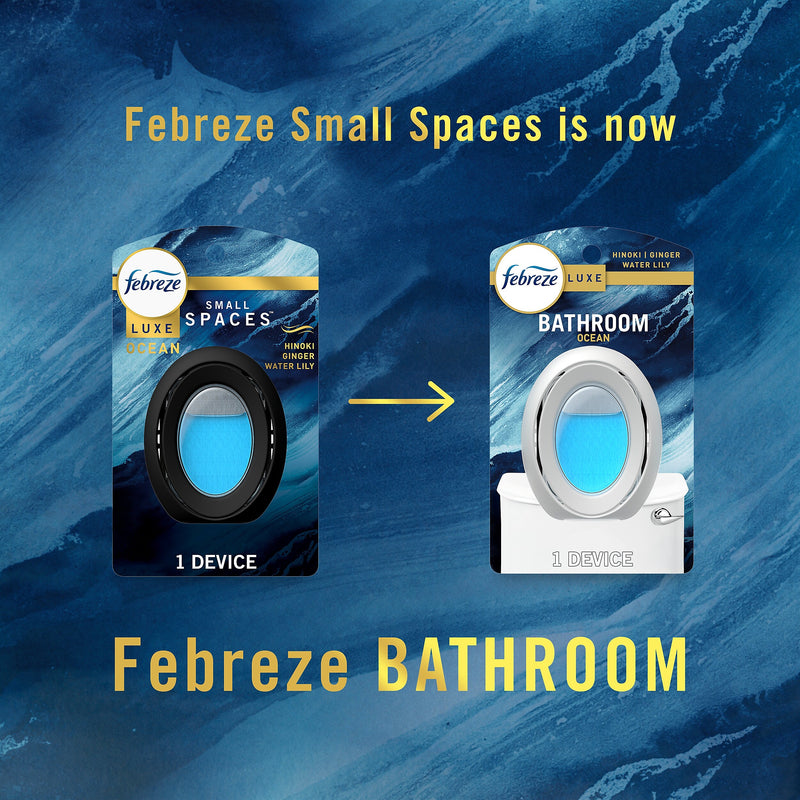 Febreze Bathroom Origins Air Freshener, Ocean Scent, 0.25 oz., 4/Pack (07695)