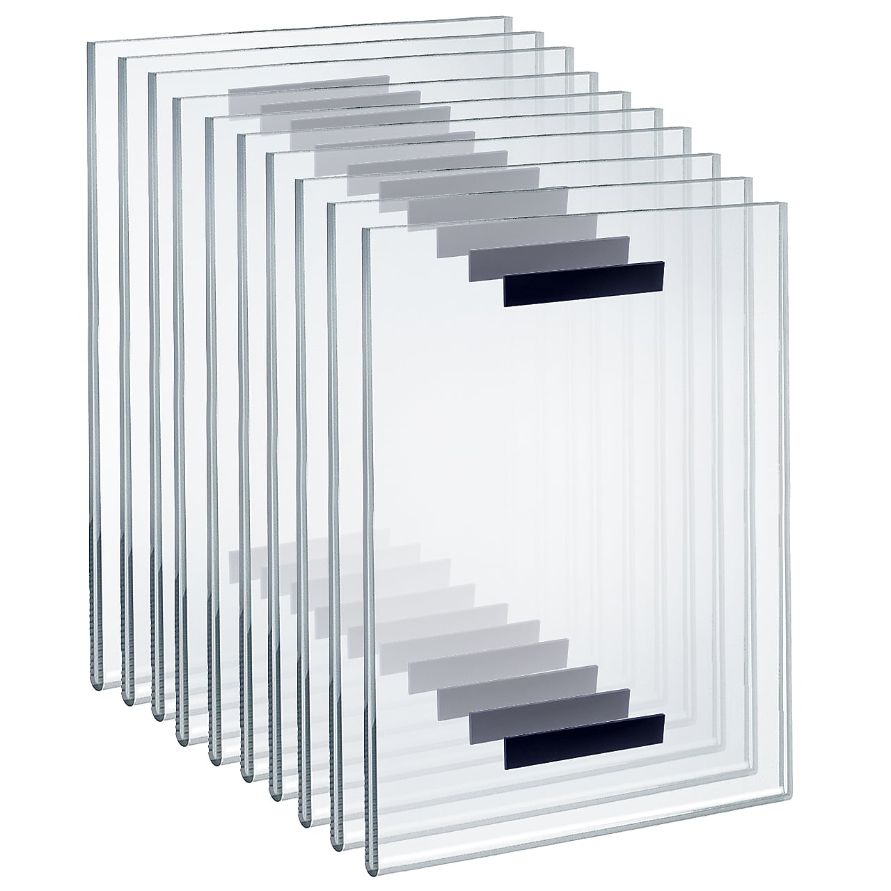 Azar Sign Holder, 11" x 14", Vertical, Wall Mounted, Clear, Acrylic, 10/Pack (129946)