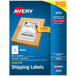Avery Inkjet Shipping Labels, 5.5" x 8.5", Matte White, 200 Labels/Box (8426)