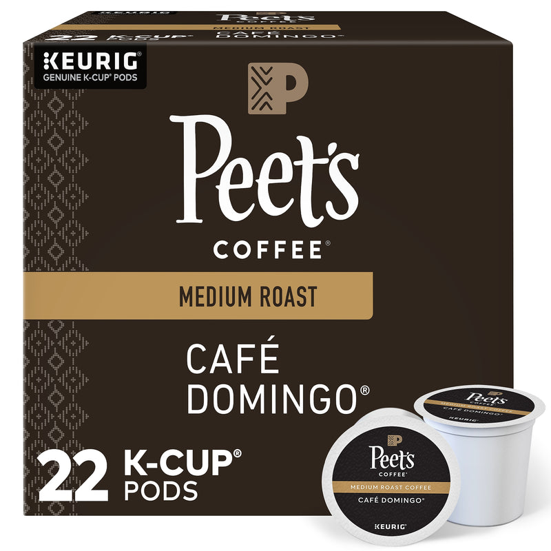 Peet's Coffee Café Domingo Coffee Keurig® K-Cup® Pods, Medium Roast, 22/Box (6543)