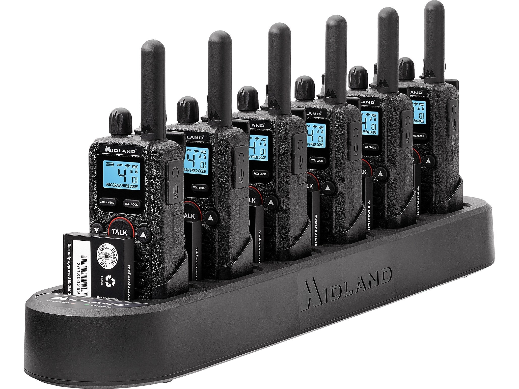 Midland BizTalk BR Series Business Radio Bundle, Black, 6/Pack (BR180X6BGC)