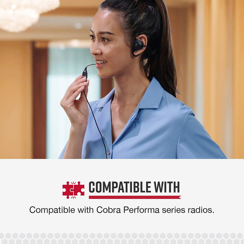 Cobra D-Style Earpiece for Cobra Performa 400/450 2-Way Handheld Business Radios, Black (0010098-1)