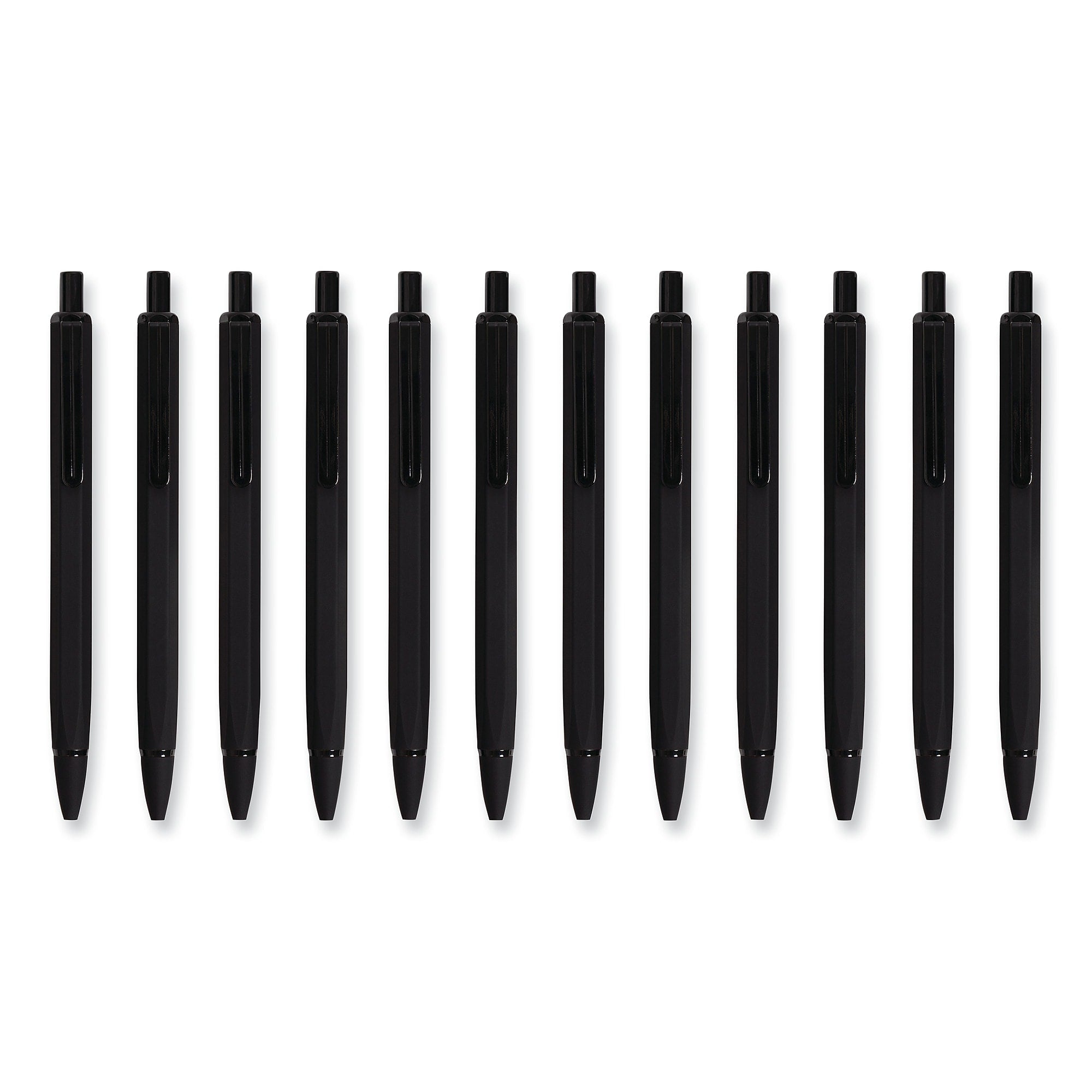 U Brands Cambria Soft Touch Mechanical Pencil, 0.7 mm, HB (#2), Black Lead, Black Barrel, 12/Pack