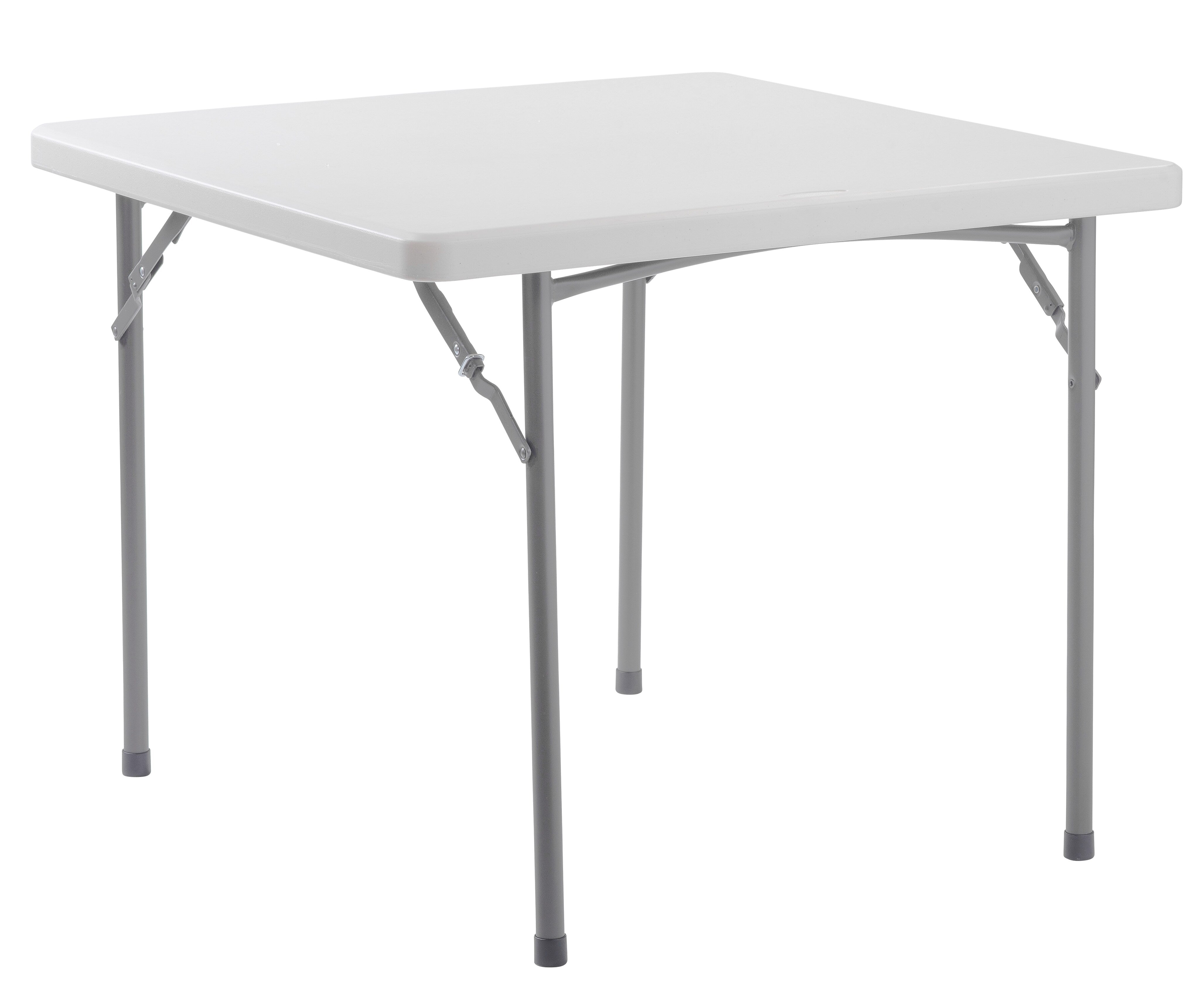 NPS BT Series 36" Square Top Heavy Duty Plastic Folding Table, Speckled Grey (BT3636)