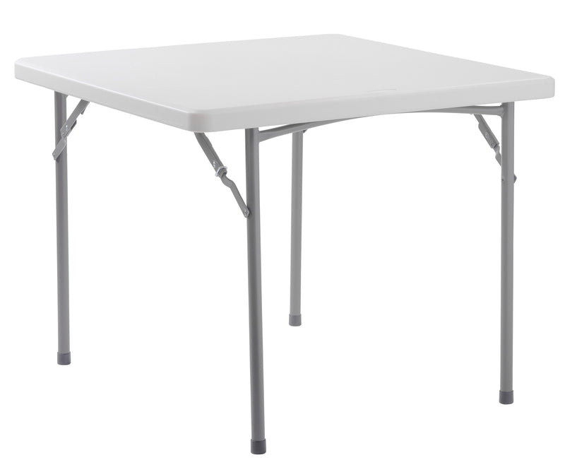 NPS BT Series 36" Square Top Heavy Duty Plastic Folding Table, Speckled Grey (BT3636)