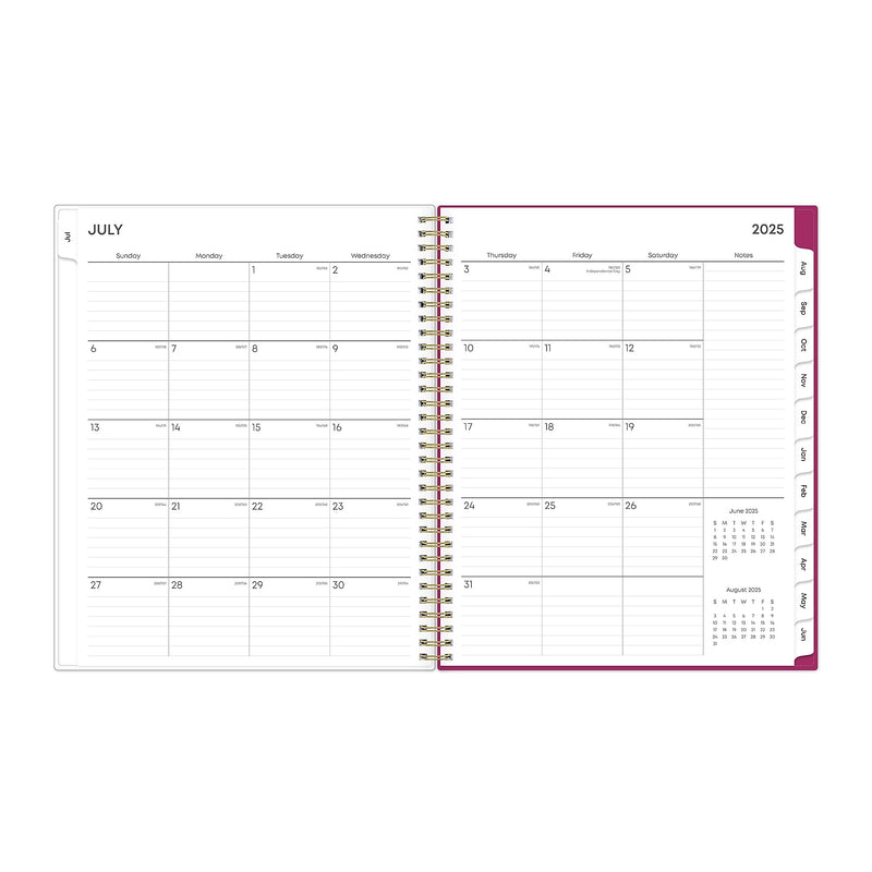 2025-2026 Blue Sky Mahalo 8.5" x 11" Academic Year Weekly & Monthly Planner, Plastic Cover, Multicolored (100149-A26)