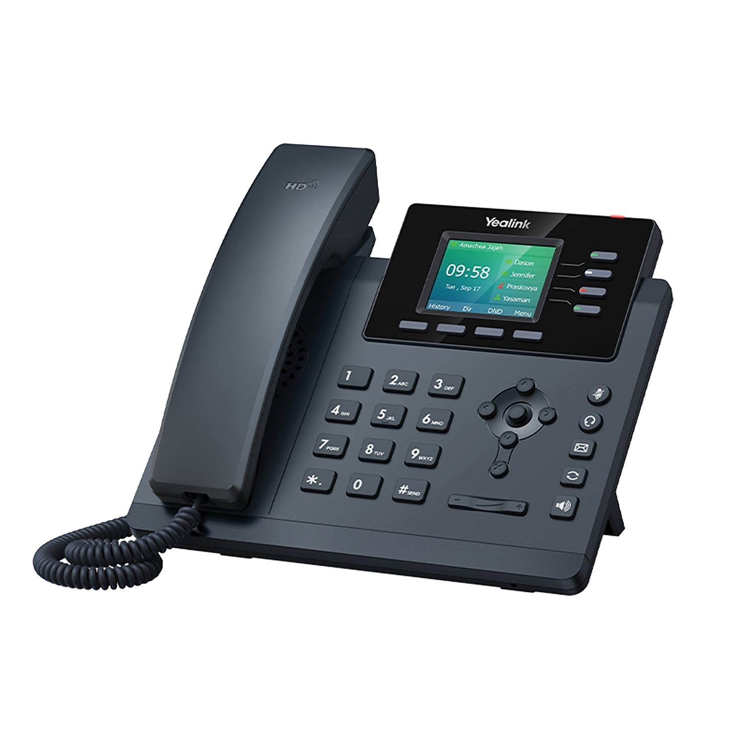 Ooma Yealink 4-Line Phone, Black (T34W)