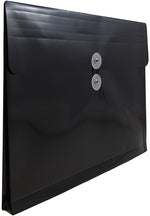 JAM Paper Premium Plastic Document File, Letter, Black, 3/Pack (218B1BLX3)