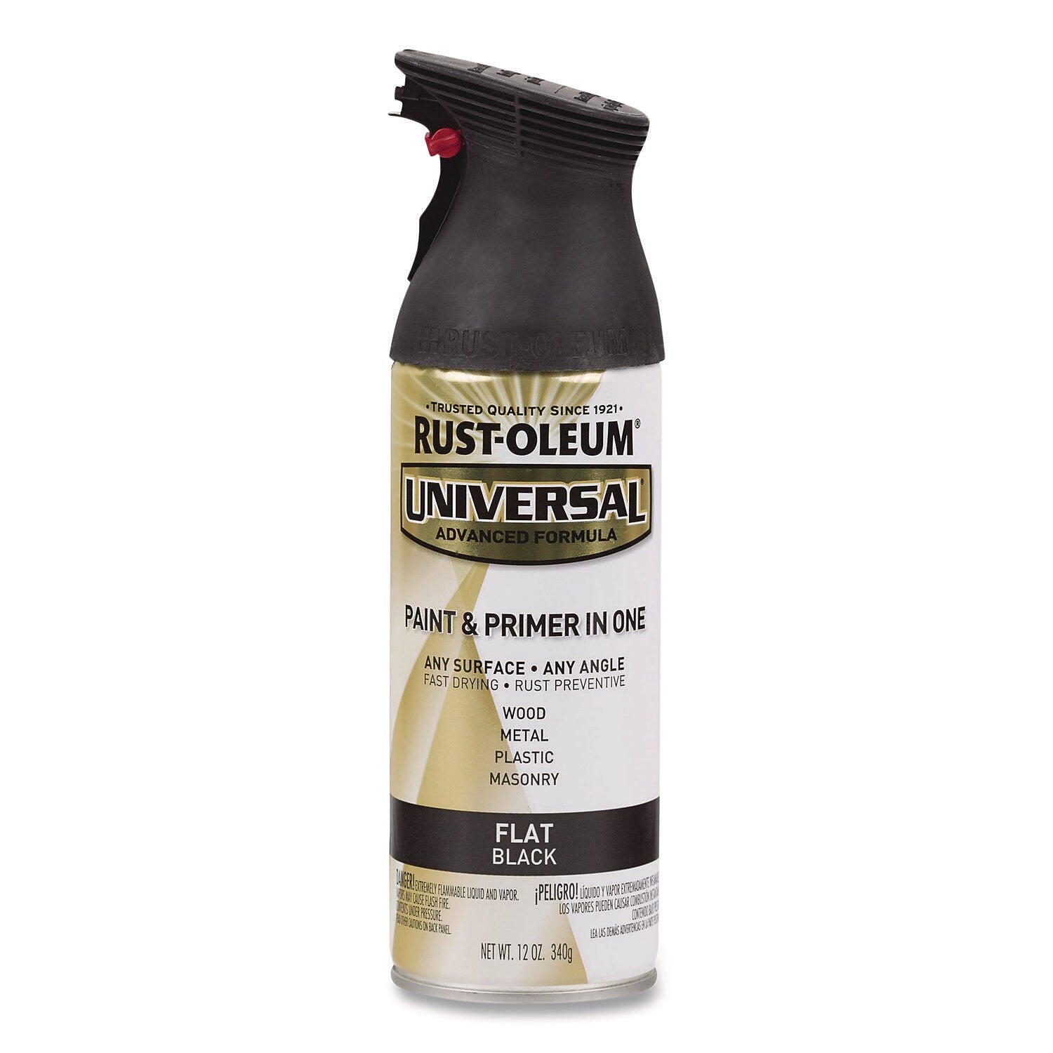 Rust-Oleum Universal Premium Spray Paint, Black, 12 oz., 6/Carton (245198)