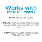 HP 65XL/65 Black High Yield and Tri-Color Standard Yield Ink Cartridge, 2/Pack (6ZD95AN)