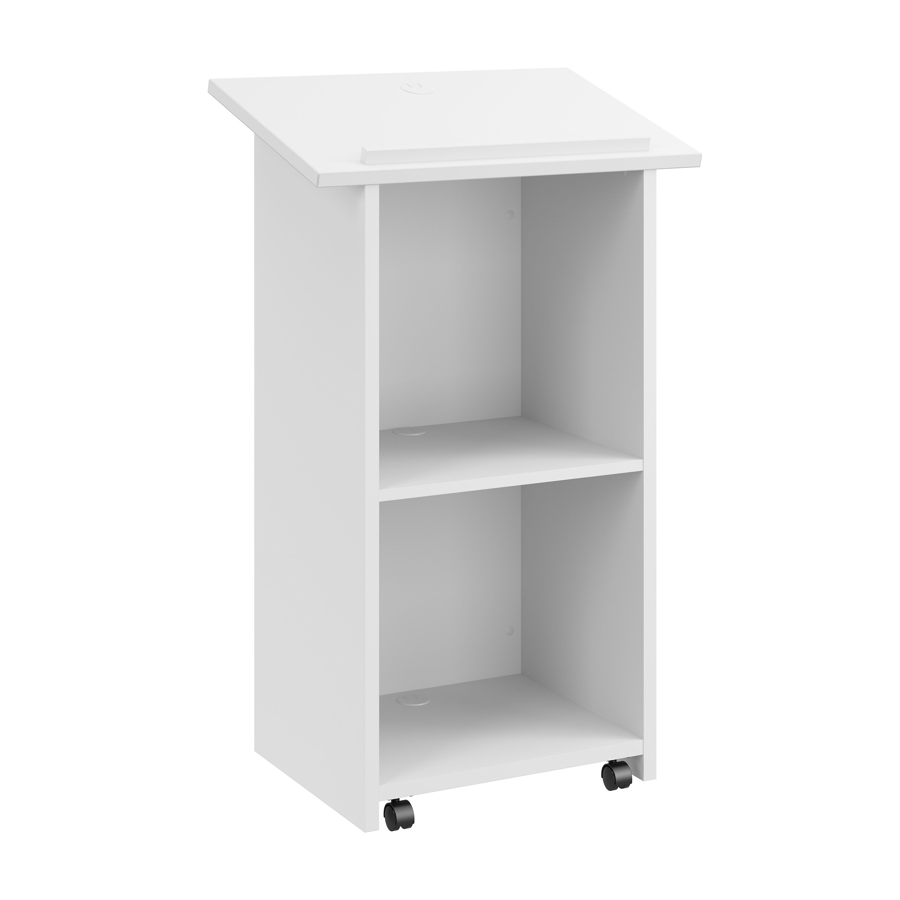 Bush Business Furniture Envision 48"H Stand Up Lectern, White (NVD129WH)