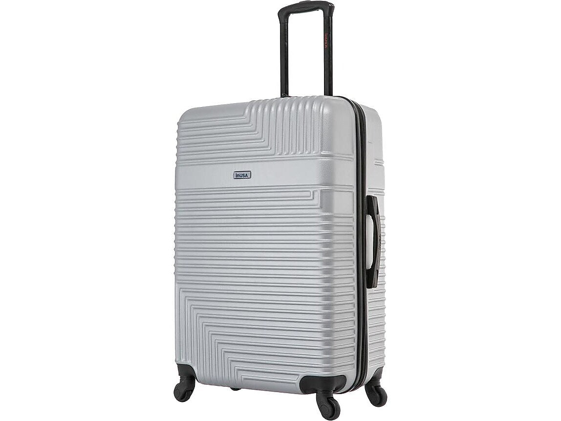 InUSA Resilience 28" Hardside Suitcase, 4-Wheeled Spinner, TSA Checkpoint Friendly, Silver (IURES00L-SIL)