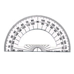 Charles Leonard 180-Degree Protractor, 4", Clear, 12/Pack, 3 Packs/Bundle (CHL77104IP-3)