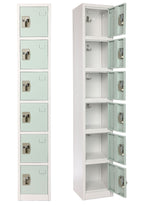 AdirOffice 72" 6-Tier Misty Green Storage Locker (ADI629-206-MGRN)