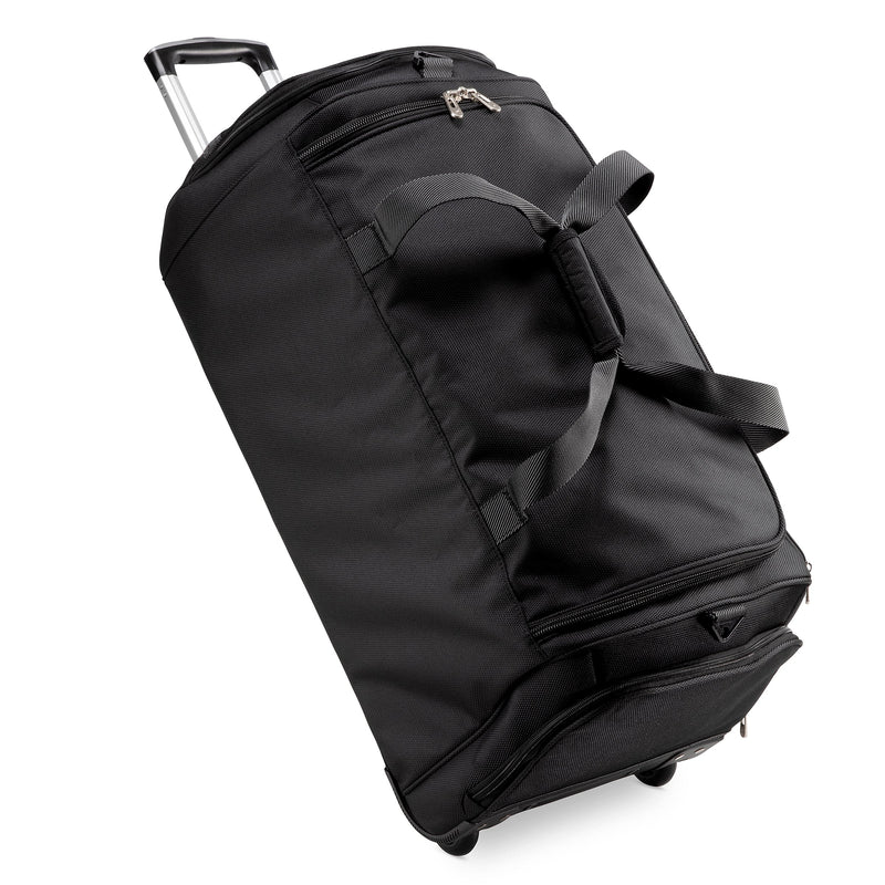 Skyway Luggage Sigma 7.0 28" Polyester Telescoping Travel Duffel with Wheels, Black (177-28-001-RDF)