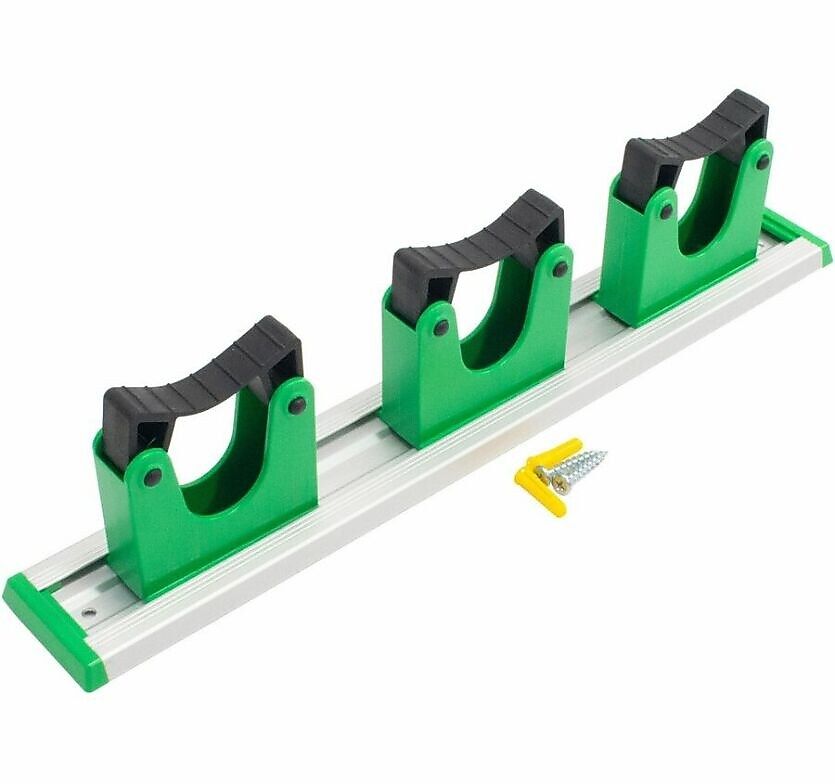 Unger Hang Up Cleaning Holder, 14 x 3.15 x 2.17, Silver / Green (UNGHO350)