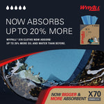 WypAll PowerClean X70 Cloths, 8.34" x 16.8", Blue, 96 Sheets/Box, 10 Boxes/Carton (41412)