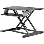 StarTech Adjustable Large Surface Corner Sit Stand Desk Converter for Dual Monitors, Keyboard Tray, 35" x 21" (ARMSTSCORNR)