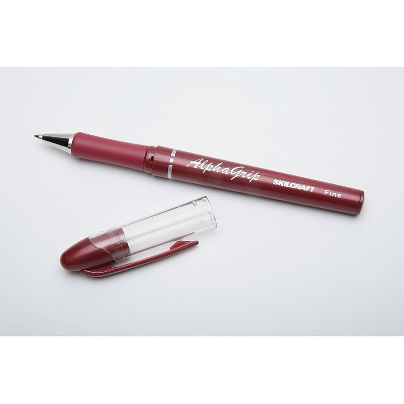 AlphaGrip Ballpoint Pen, Red, 1/Dozen (NSN4244847)