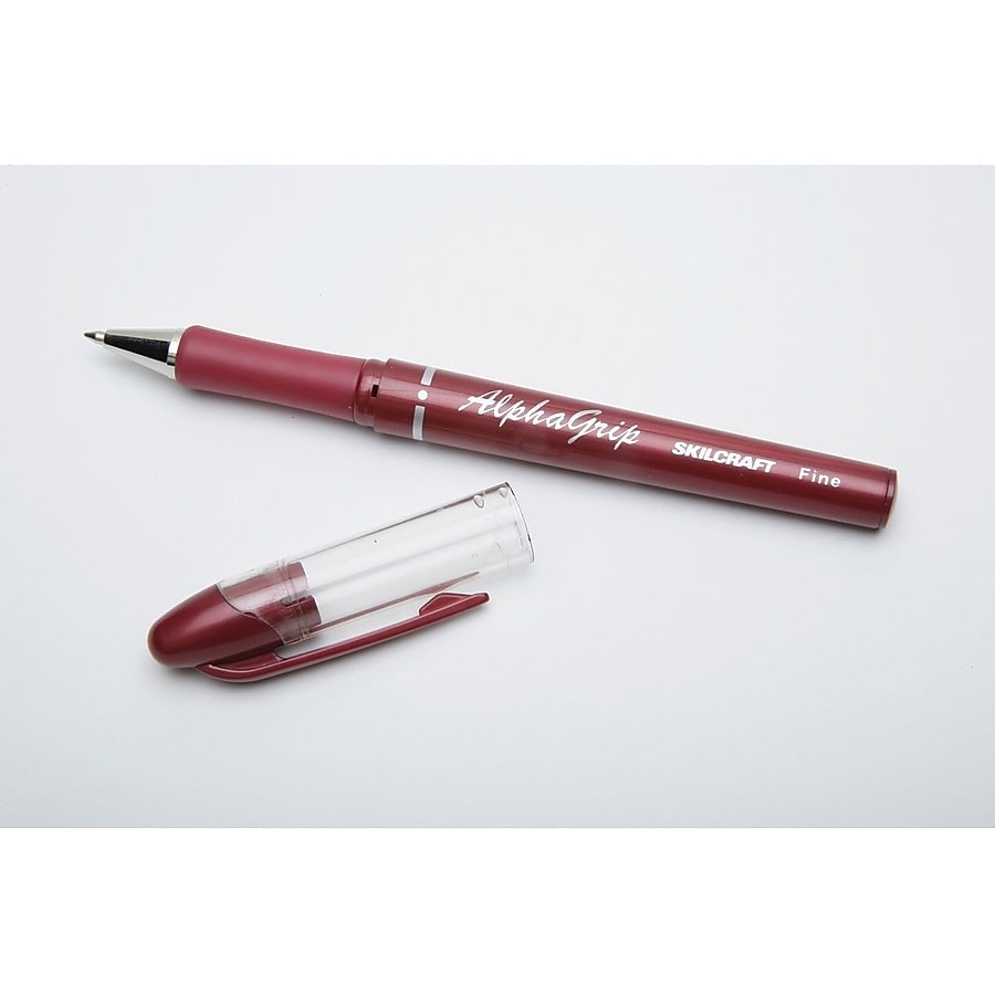 AlphaGrip Ballpoint Pen, Red, 1/Dozen (NSN4244847)