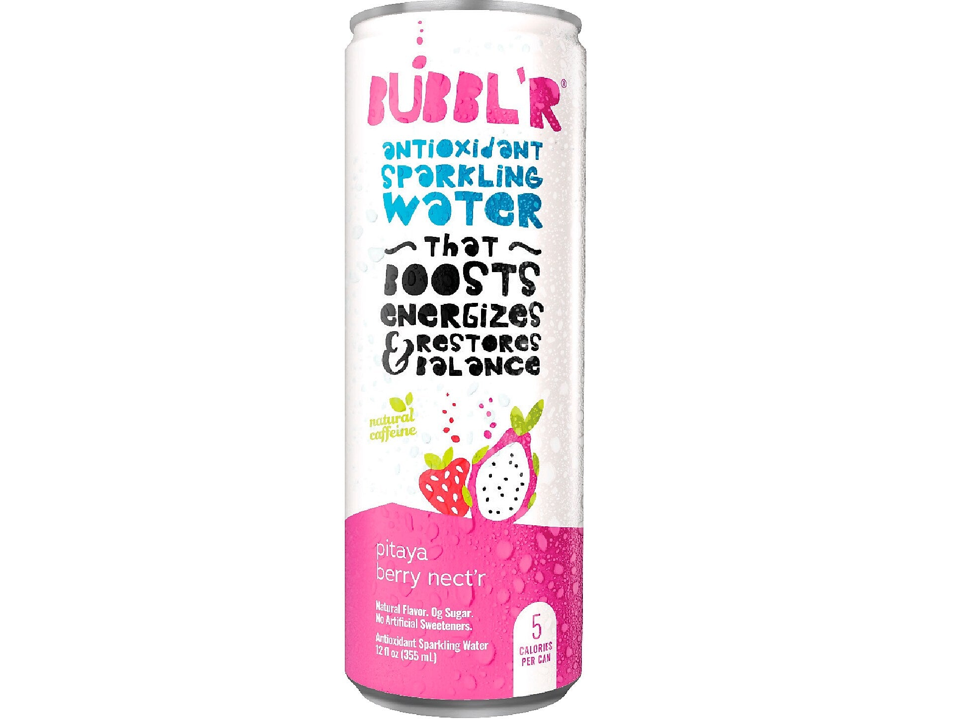 Bubbl'r Antioxidant Pitaya Berry Nect'r Flavored Sparkling Water, 12 oz., 12 Cans/Carton (028435399780)
