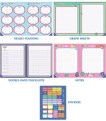 Carson Dellosa Education We Stick Together Teacher Planner, 128 pages, 116 stickers (CDP105050)