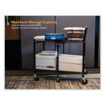 Bostitch Stowaway 2-Shelf Metal Mobile Folding Cart, Black (BOSBSACLGBLK)