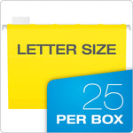 Pendaflex Ready-Tab Reinforced Hanging File Folder, 5-Tab, Letter Size, Yellow, 25/Box (42624)