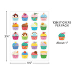 Teacher Created Resources Cupcake Smelly Stickers, Multicolored, 120/Pack, 6/Packs/Bundle (TCR9439-6)